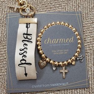 Beloved + Inspired Charmed bracelet set NWT